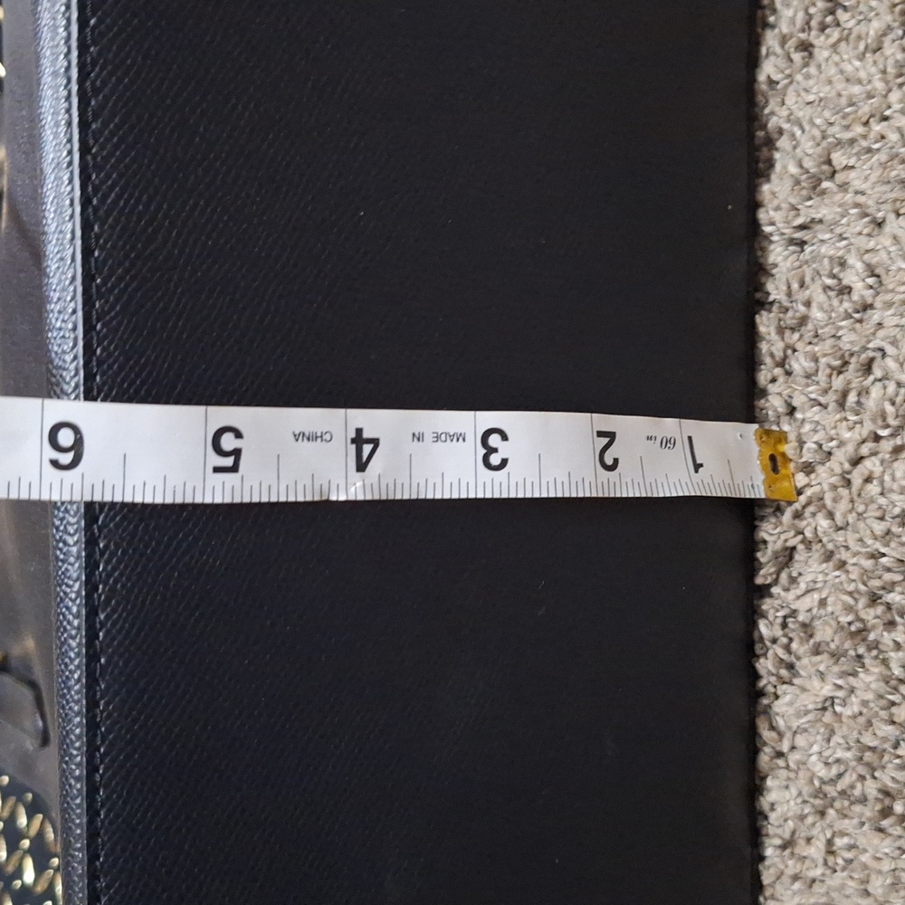 Michael Kors large suede jet set travel tote - black/gold laser cut - Picture 12 of 12